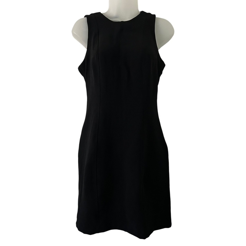 A New Day Women's Black Sleeveless Sheath Straight Mini Dress Keyhole 2 New